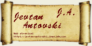 Jevtan Antovski vizit kartica
